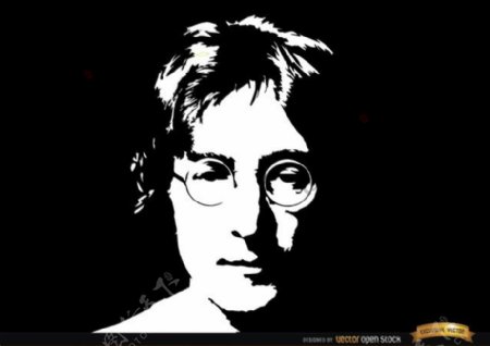 约翰列侬肖像背景