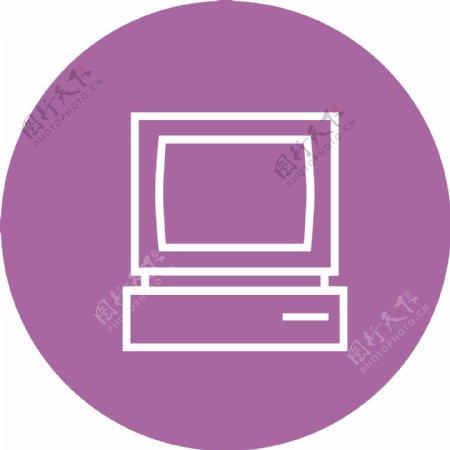 紫色电视机图标
