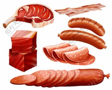 美味肉制品设计矢量素材下载