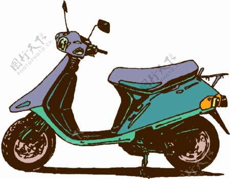 摩托车矢量素材EPS格式0070