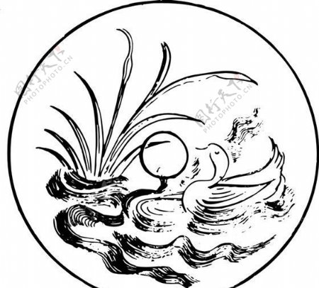 两宋时代版画装饰画矢量AI格式0307