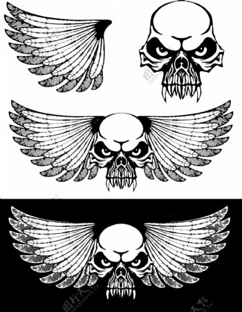 骷髅翅膀图案