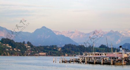 瑞士琉森湖风景