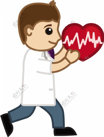 心脏移植的概念医卡通矢量字符