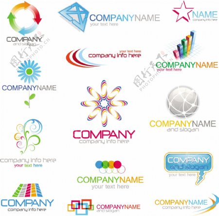 公司企业标志矢量图