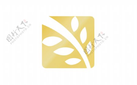 金黄色小麦标志设计logo图标
