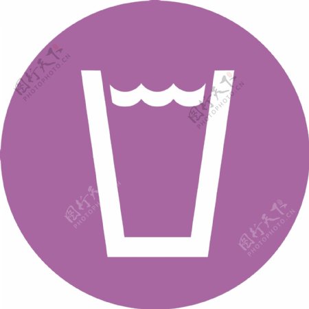 紫色背景杯子图标