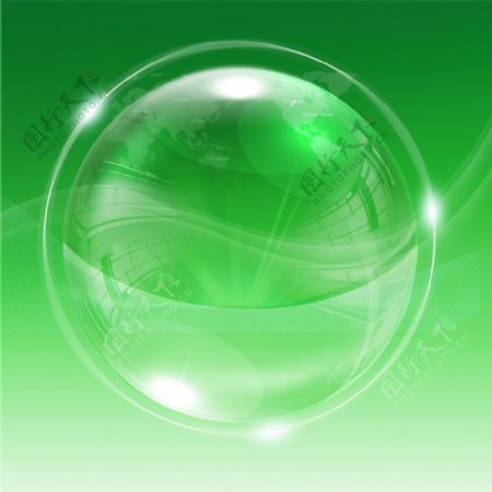 绿色水晶球背景