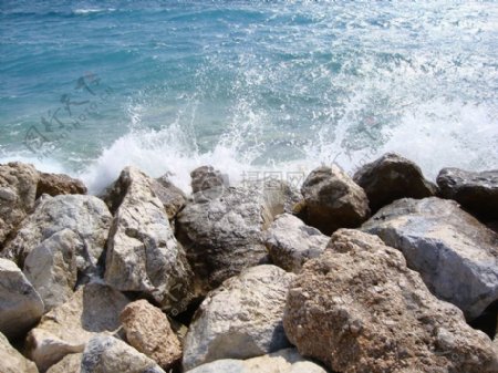海滩上的岩石