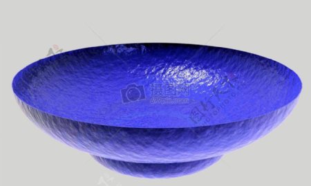 孤独的蓝色玻璃碗