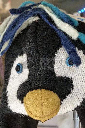 企鹅的针织脸