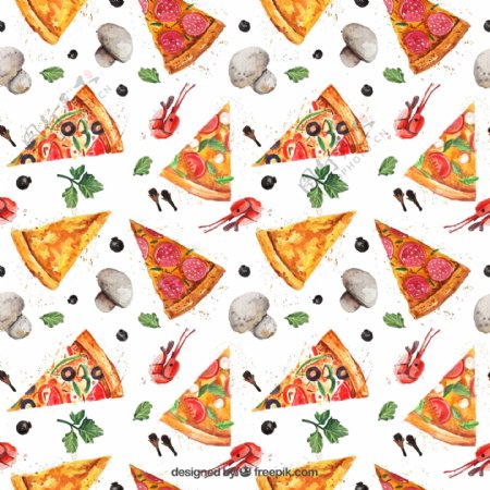 披萨无缝背景图片