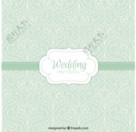 婚礼卡片花纹背景图案
