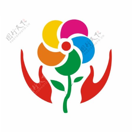 花朵幼儿园logo设计园徽标志标识