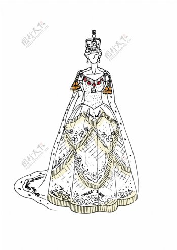 宫廷风婚纱欧洲服饰设计服装设计图片