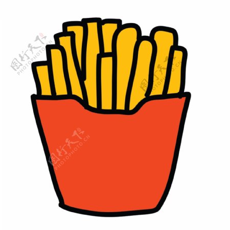 薯条icon图标设计