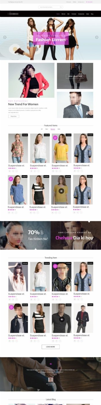 企业服装商城衣服网站设计