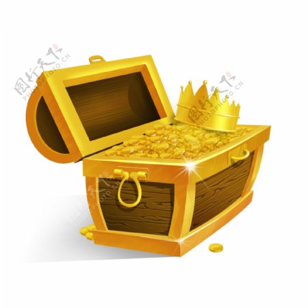 金色百宝箱金子icon图标