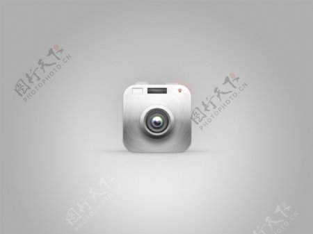 银白色相机icon图标设计