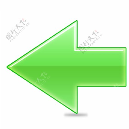 绿色网页左箭头指标icon图标