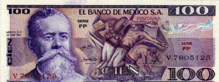 外国货币美洲国家墨西哥货币纸币真钞高清扫描图