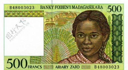 外国货币非洲国家马达加斯加货币纸币高清扫描图
