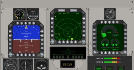 战斗机模拟器仪表