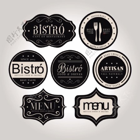 餐厅图标logo餐叉标识
