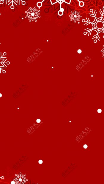白色雪花圣诞节H5背景素材