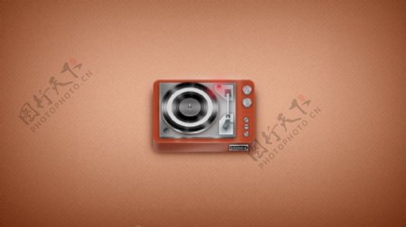 棕色相机icon图标设计