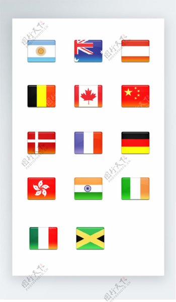 国旗图标彩色写实图标PNG