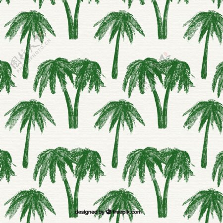 绿色棕榈树装饰图案