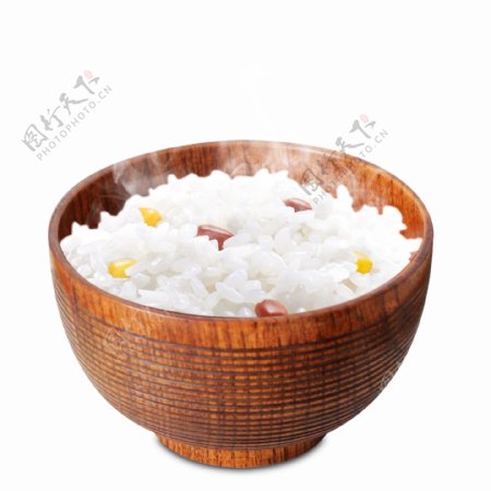 米饭食物木碗粮食餐饮小麦玉米五谷杂粮