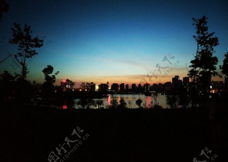 长沙西湖公园夜拍