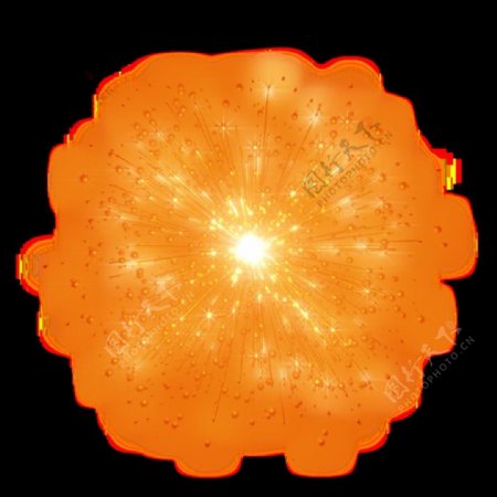 花蕊为烟花的橙色花朵素材