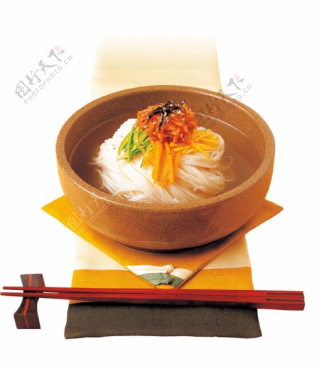 瓦罐粉丝米线筷子食物咸菜素材