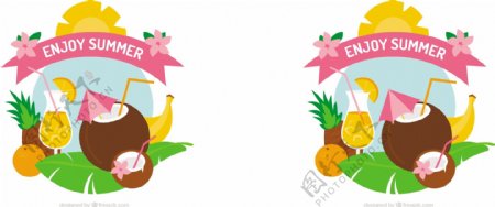 热带水果背景设计