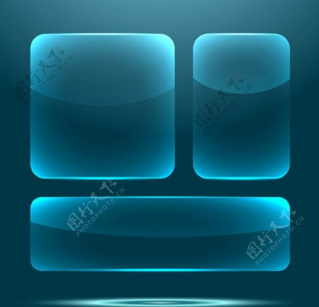 蓝色玻璃玻璃素材透明玻璃
