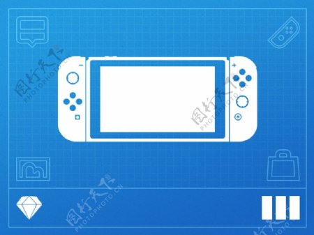 Nintendo任天堂Switch游戏机UIKitSketch素材
