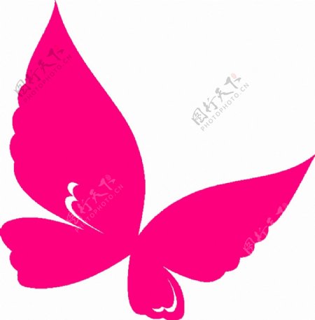 抽象粉红色蝴蝶免抠png透明素材