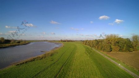 农业元素河流风景视频