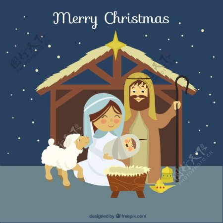 耶稣诞生场景插图