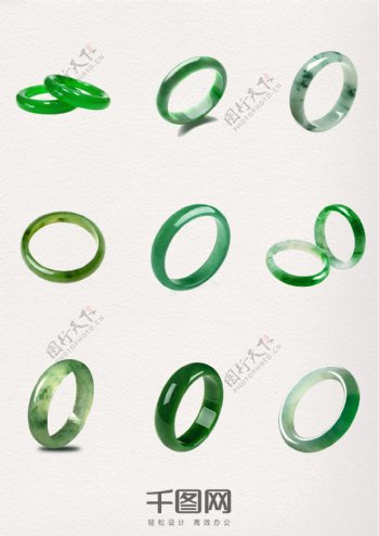 高清精美绿色翡翠手环