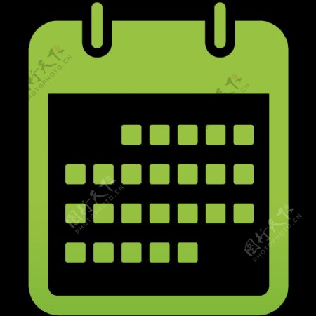 绿色日历图标免抠png透明素材