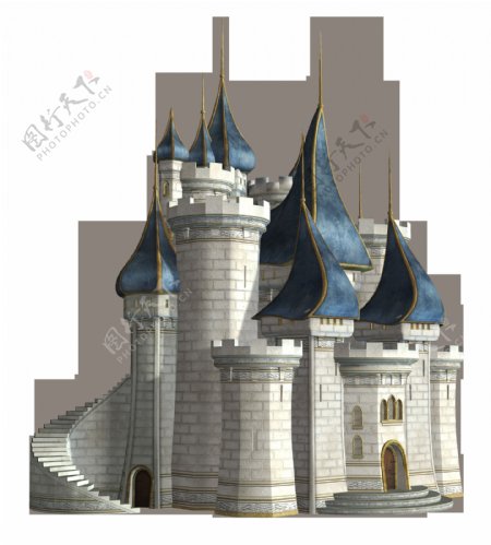 简约欧式城堡图案素材