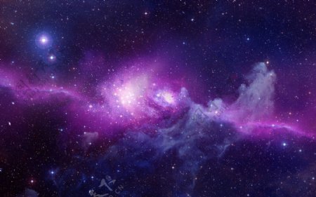梦幻紫色宇宙背景