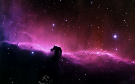 紫色大气行星唯美星空背景