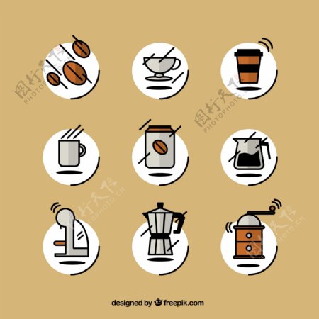 咖啡图标矢量素材