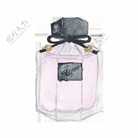 粉色香水瓶子时尚巴黎卡通透明素材