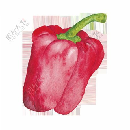 红色手绘卡通蔬菜厨房透明素材